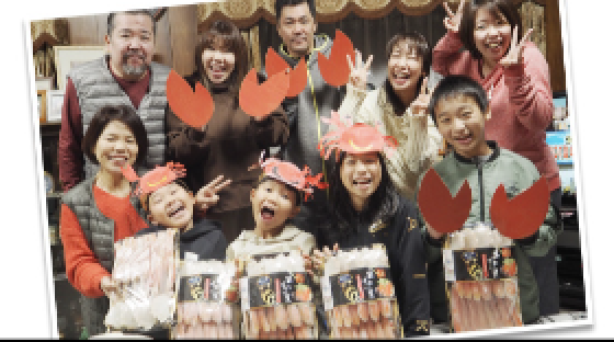 かに本舗のかにを囲んで Let'sカニパーティ♪