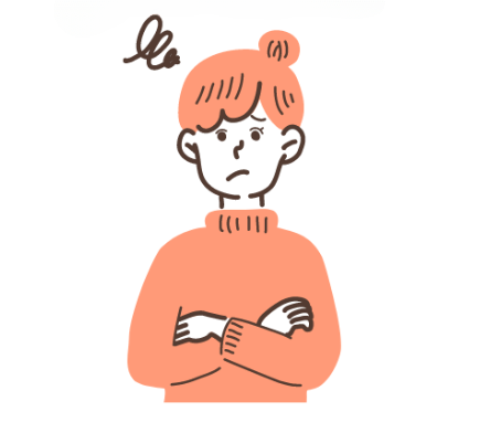悩むイラスト